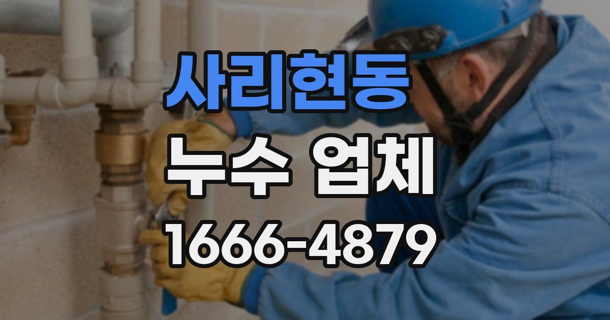 사리현동 누수 업체