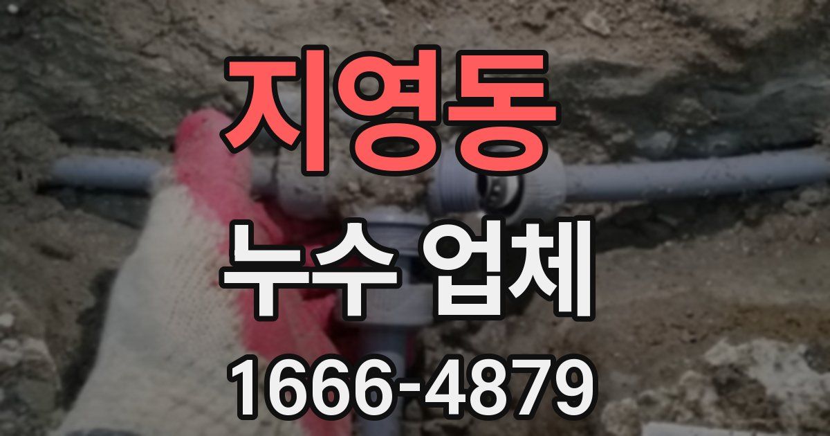 지영동 누수 업체