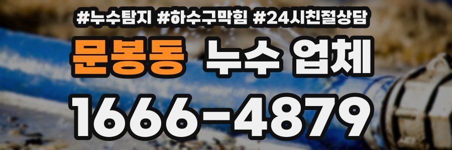 문봉동 누수 업체
