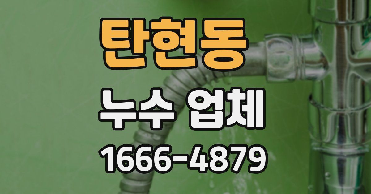 탄현동 누수 업체