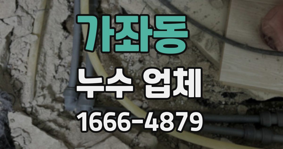가좌동 누수 업체