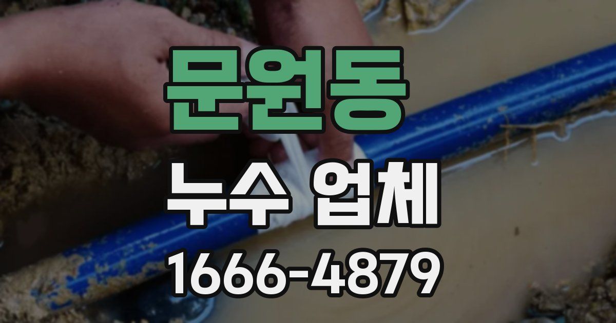 문원동 누수 업체