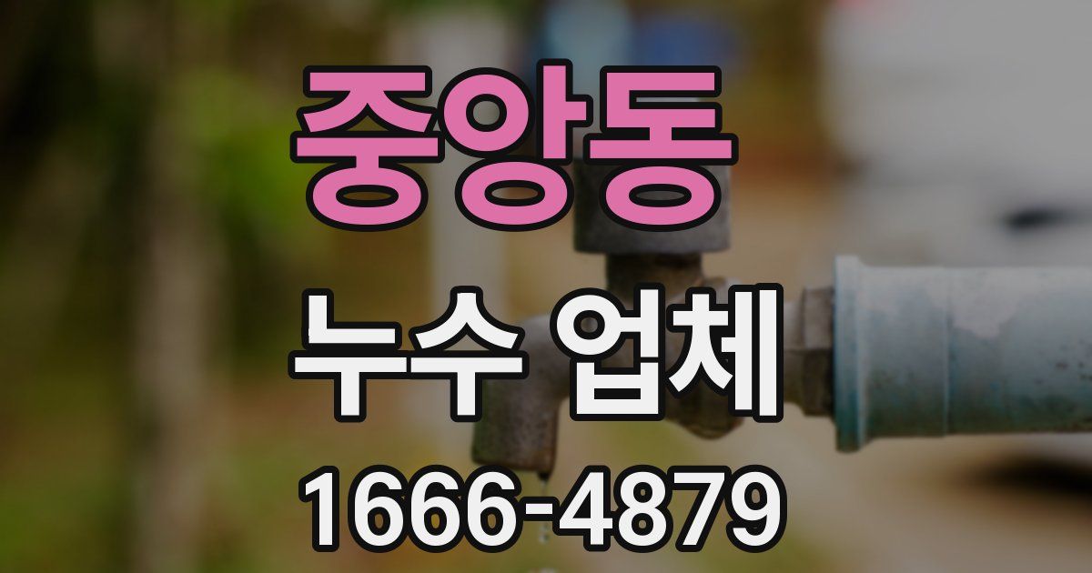 중앙동 누수 업체