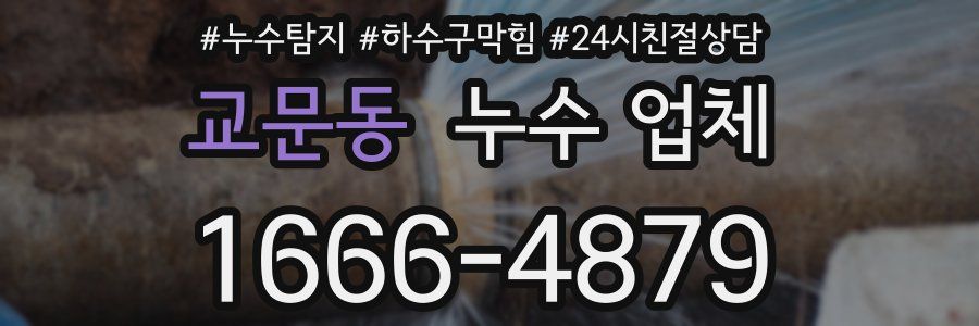 교문동 누수 업체