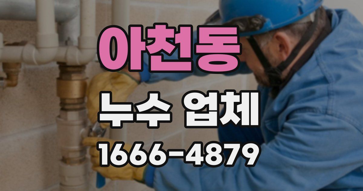 아천동 누수 업체