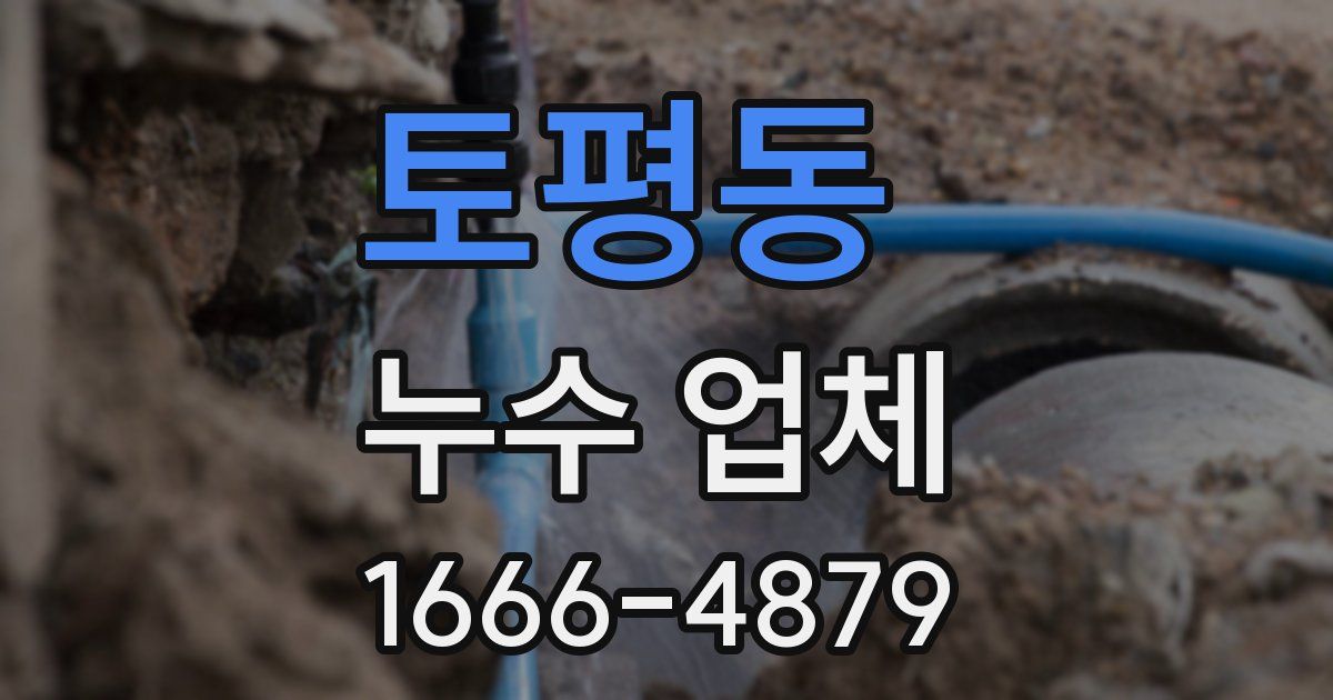 토평동 누수 업체
