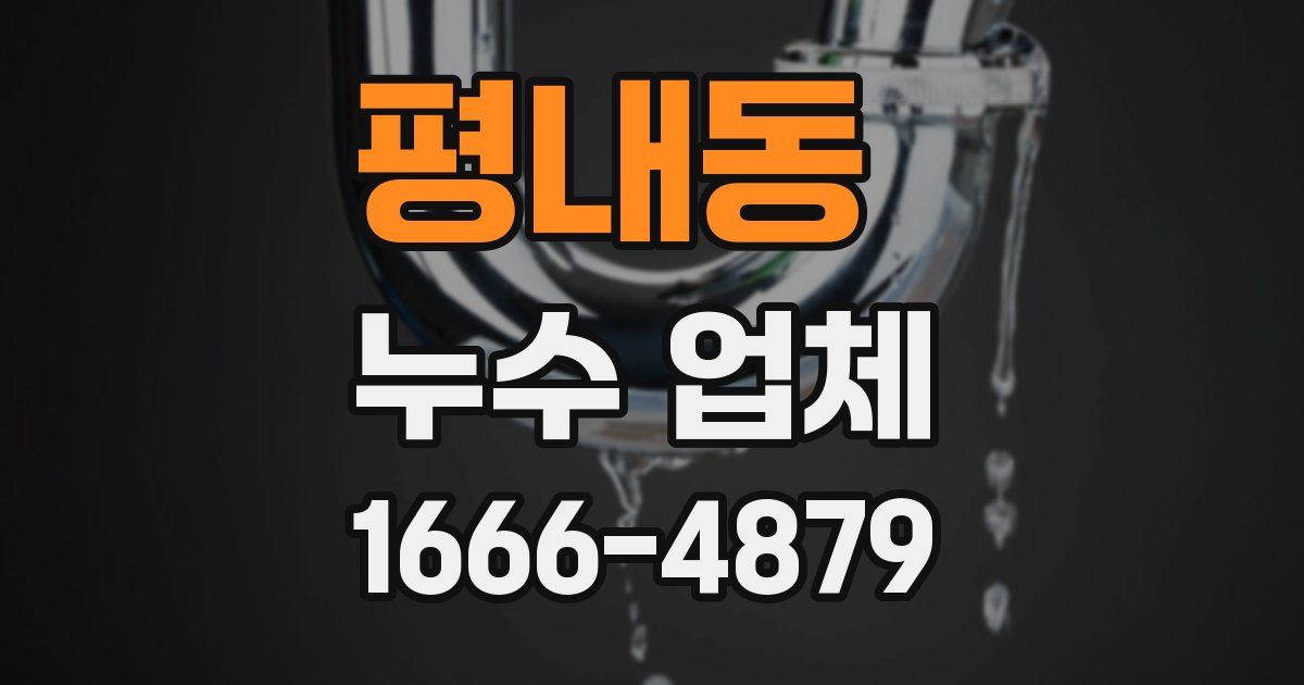 평내동 누수 업체