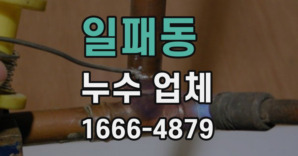 일패동 누수 업체