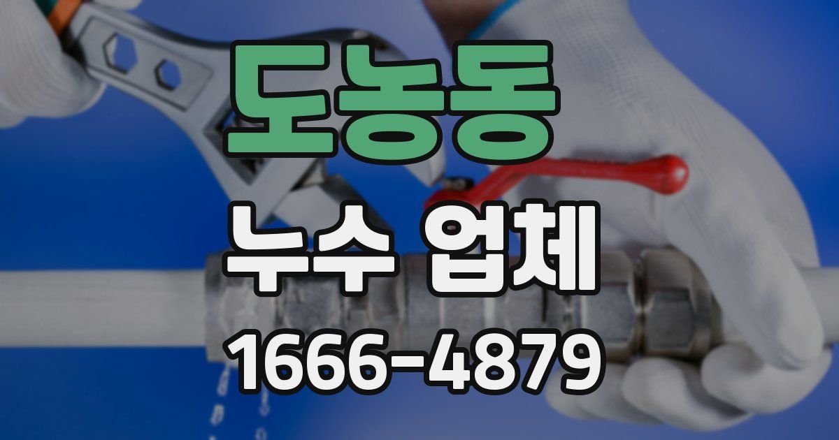 도농동 누수 업체