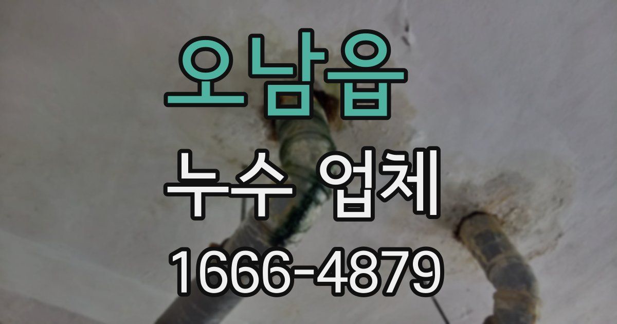 오남읍 누수 업체