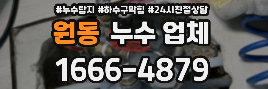 원동 누수 업체
