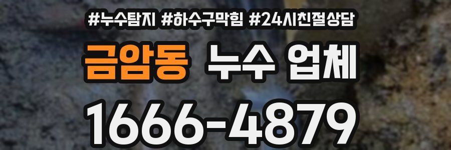 금암동 누수 업체