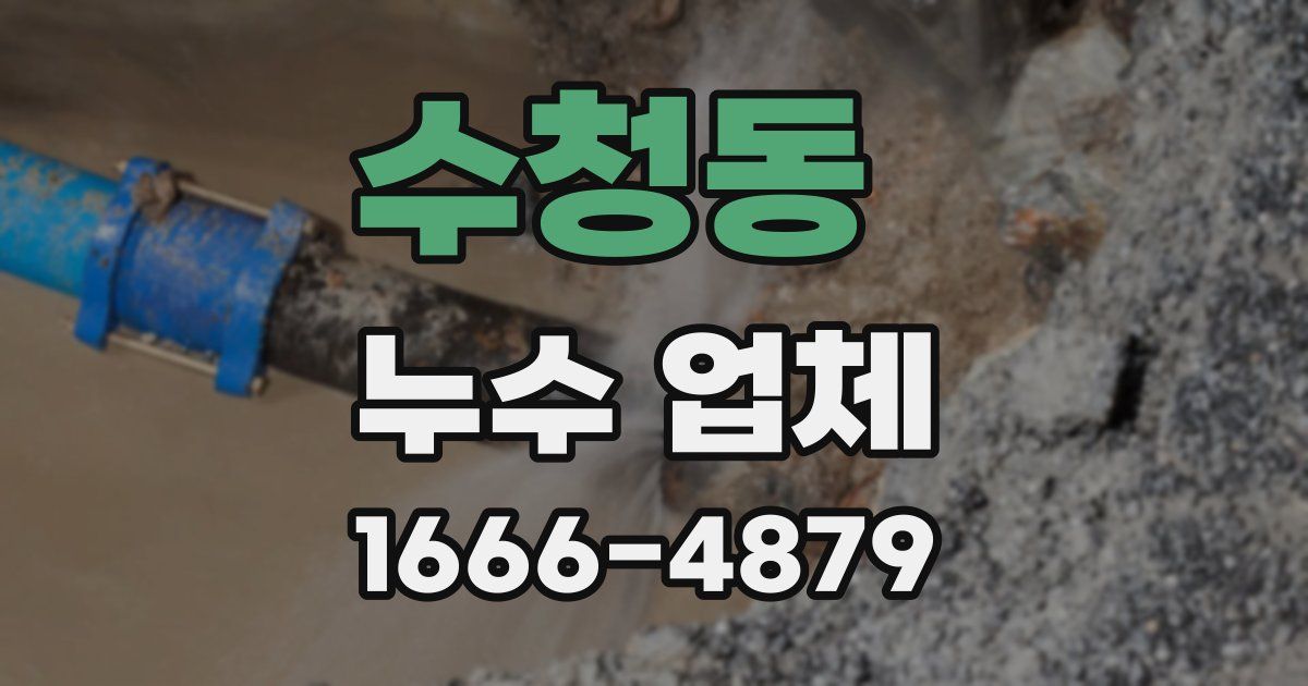 수청동 누수 업체