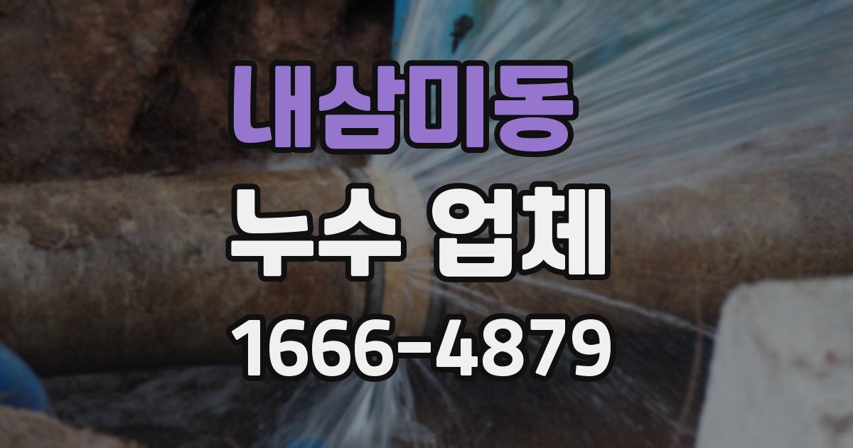 내삼미동 누수 업체