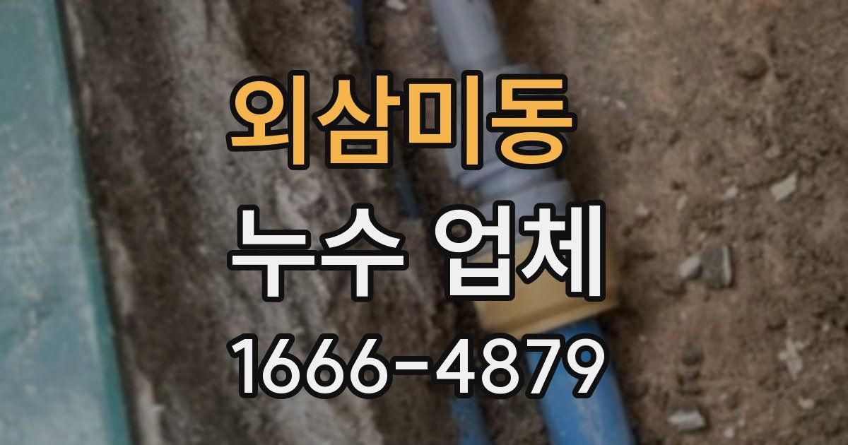 외삼미동 누수 업체