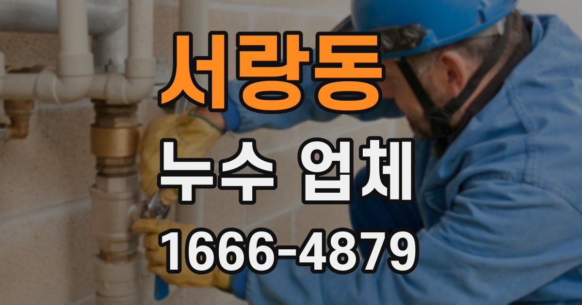서랑동 누수 업체