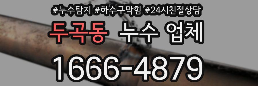 두곡동 누수 업체