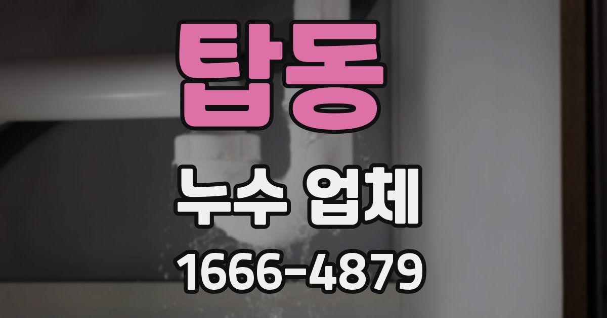 탑동 누수 업체