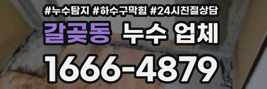 갈곶동 누수 업체