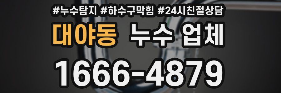 대야동 누수 업체