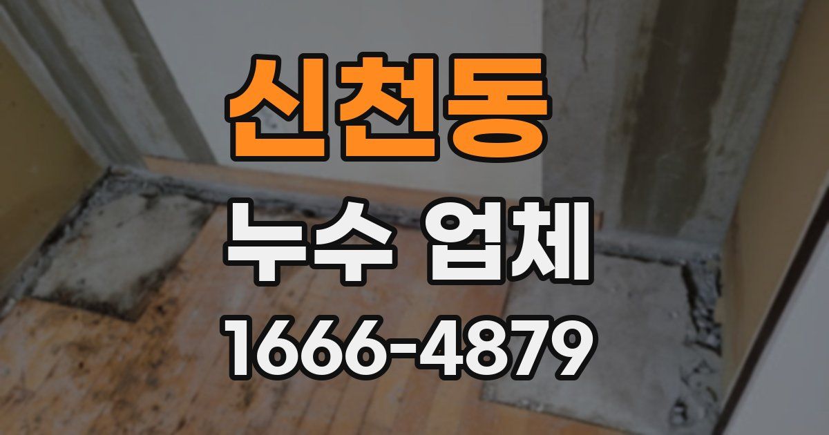 신천동 누수 업체