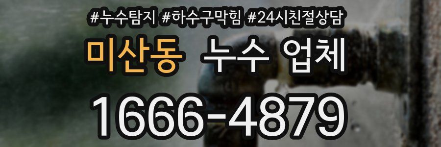 미산동 누수 업체