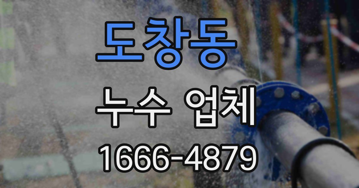 도창동 누수 업체