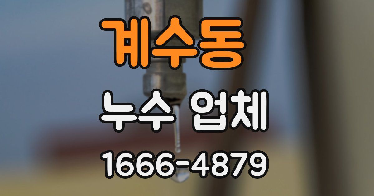계수동 누수 업체