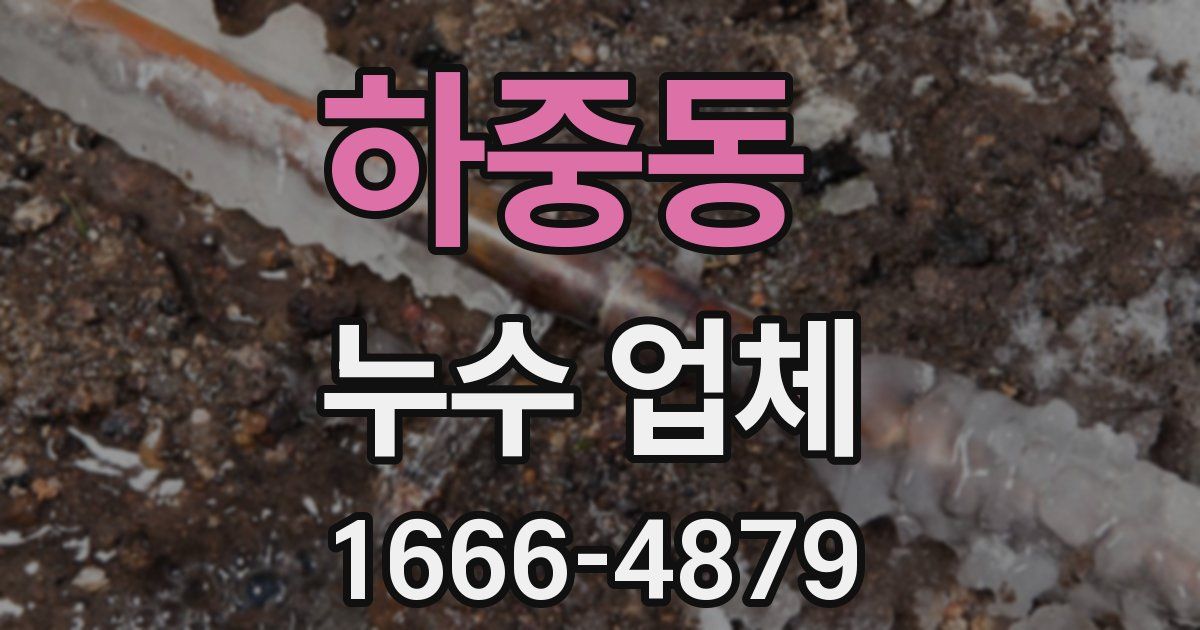 하중동 누수 업체