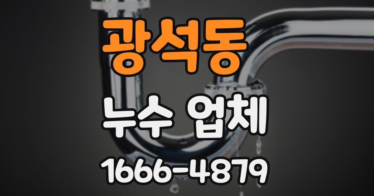 광석동 누수 업체