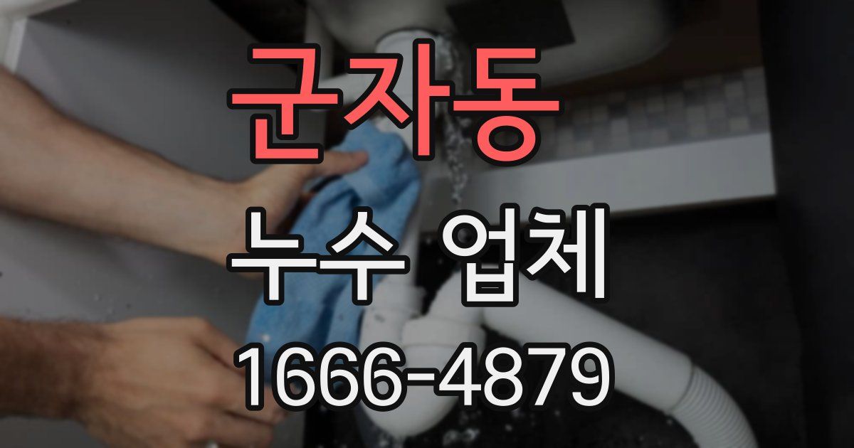 군자동 누수 업체