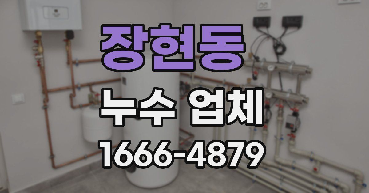 장현동 누수 업체