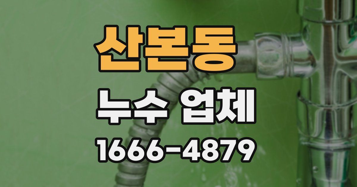 산본동 누수 업체