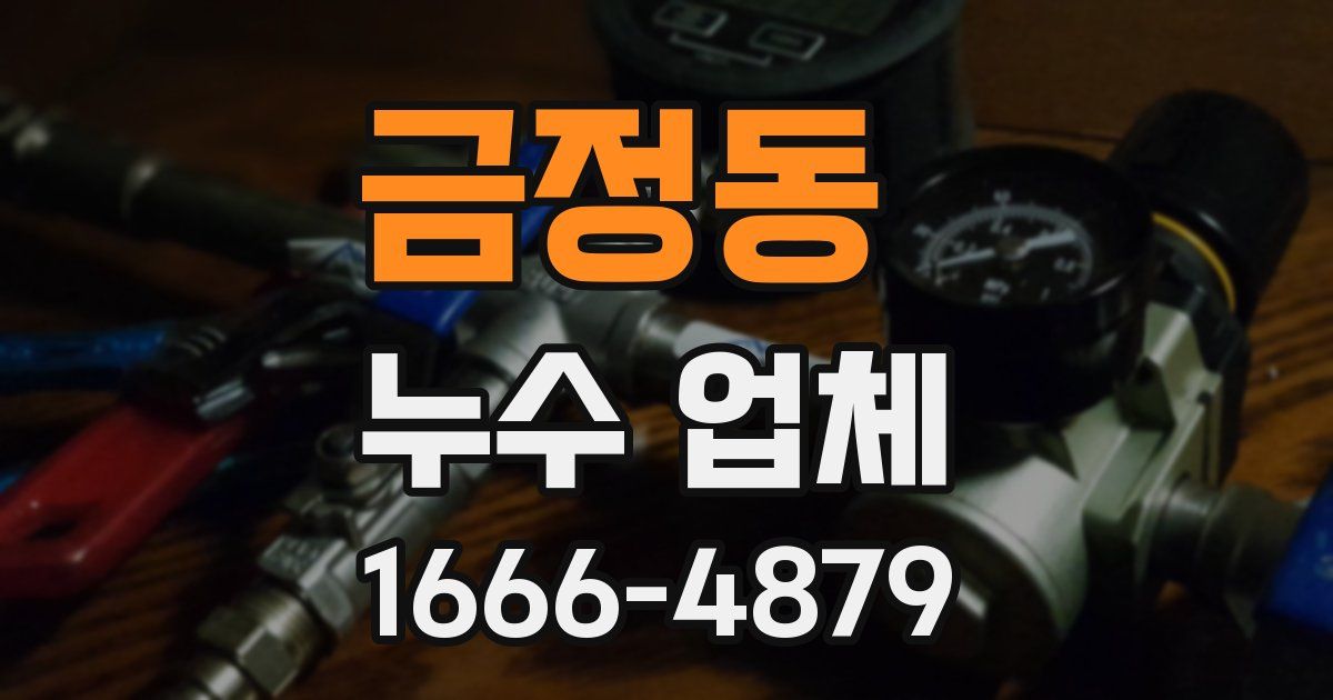 금정동 누수 업체