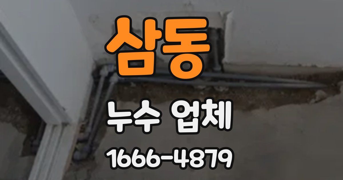 삼동 누수 업체