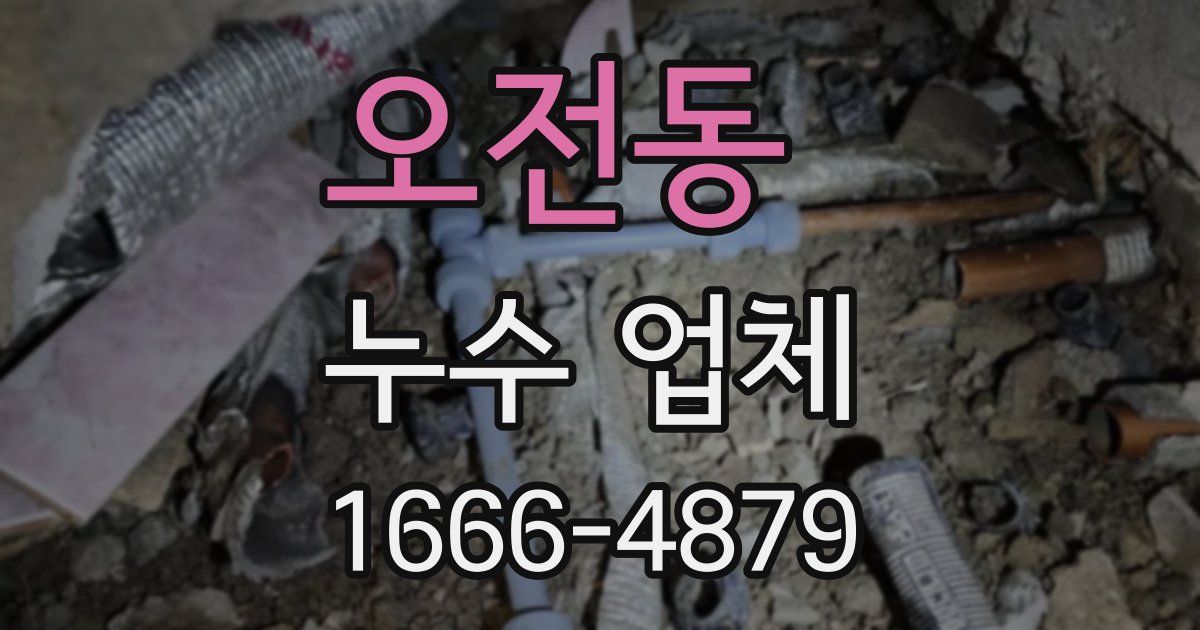 오전동 누수 업체