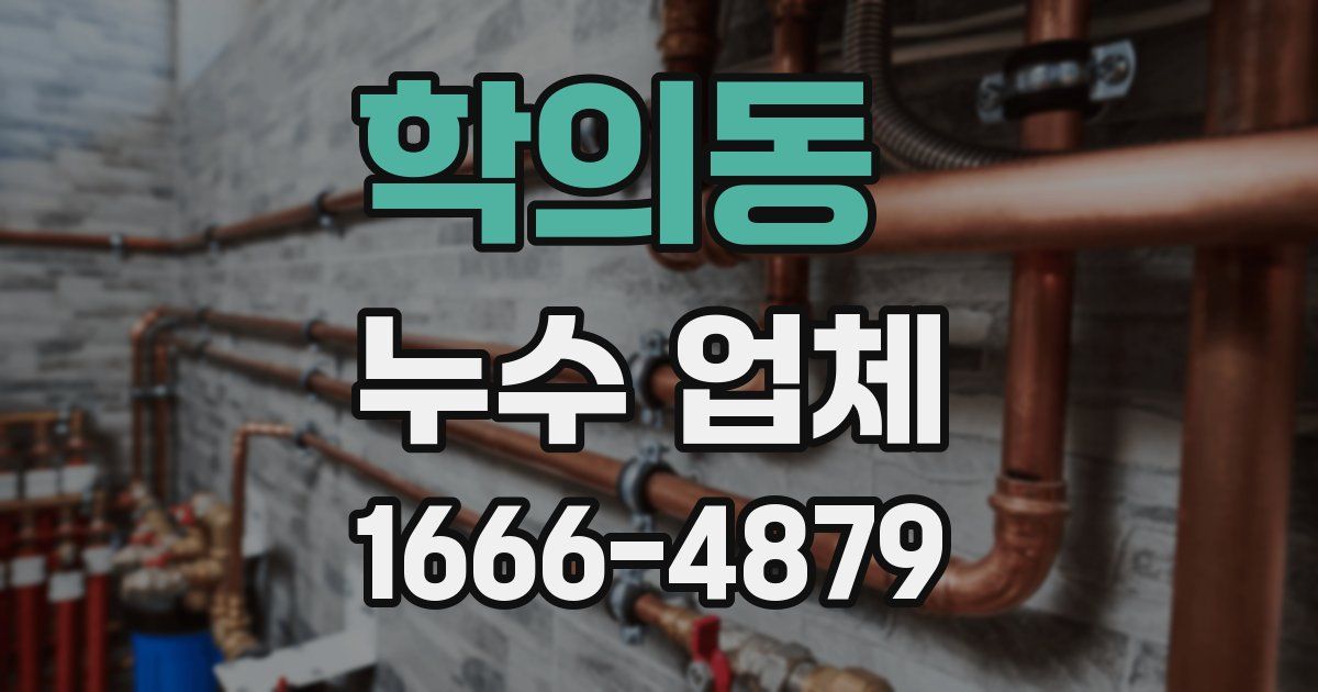 학의동 누수 업체