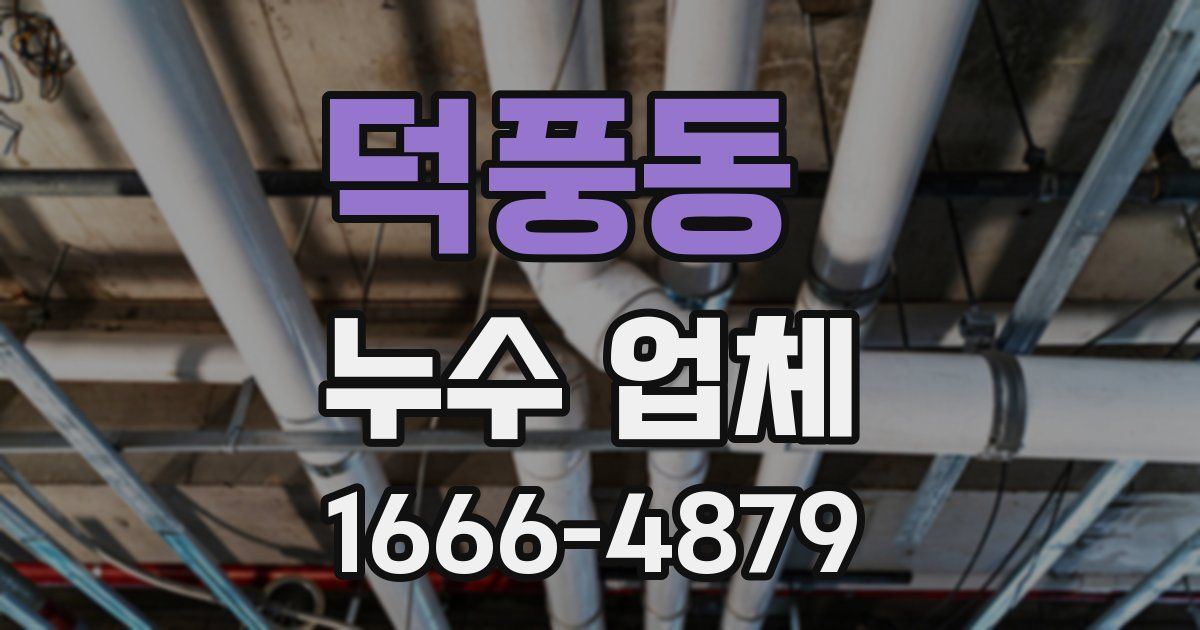 덕풍동 누수 업체
