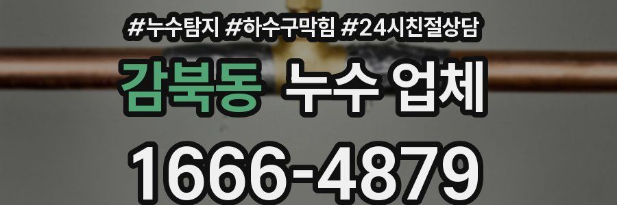 감북동 누수 업체