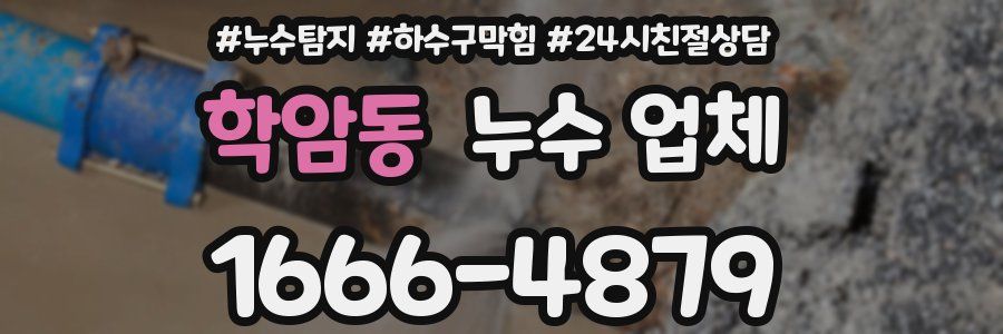 학암동 누수 업체