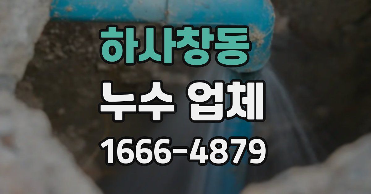 하사창동 누수 업체
