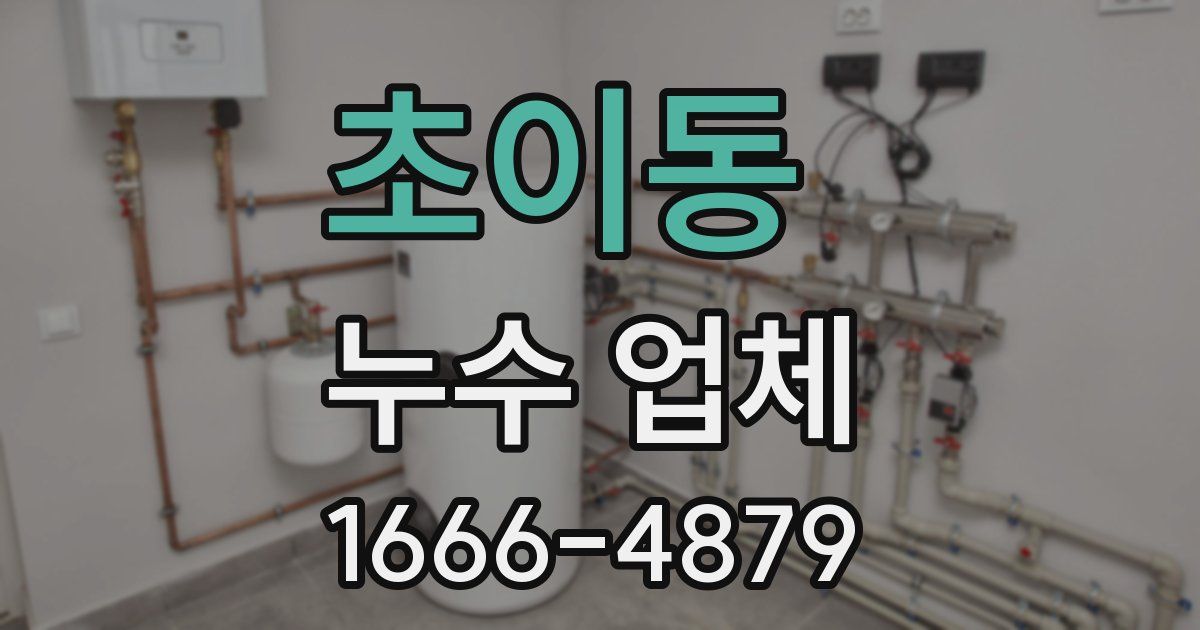 초이동 누수 업체