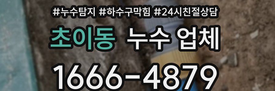 초이동 누수 업체