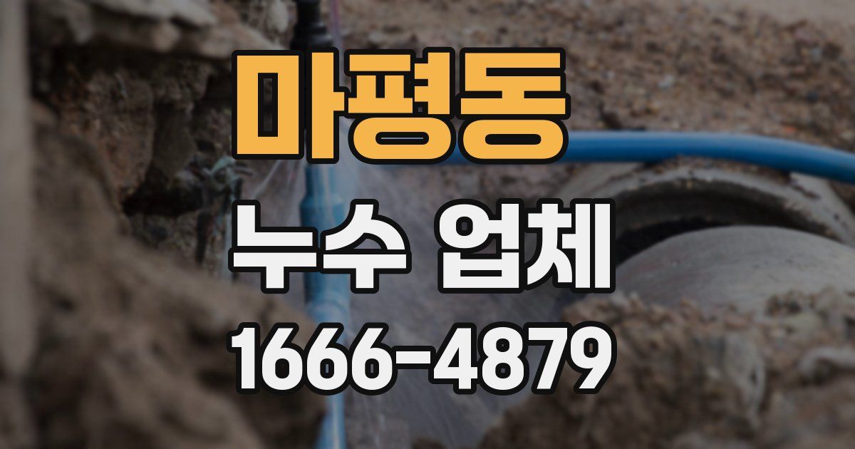 마평동 누수 업체