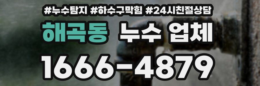 해곡동 누수 업체
