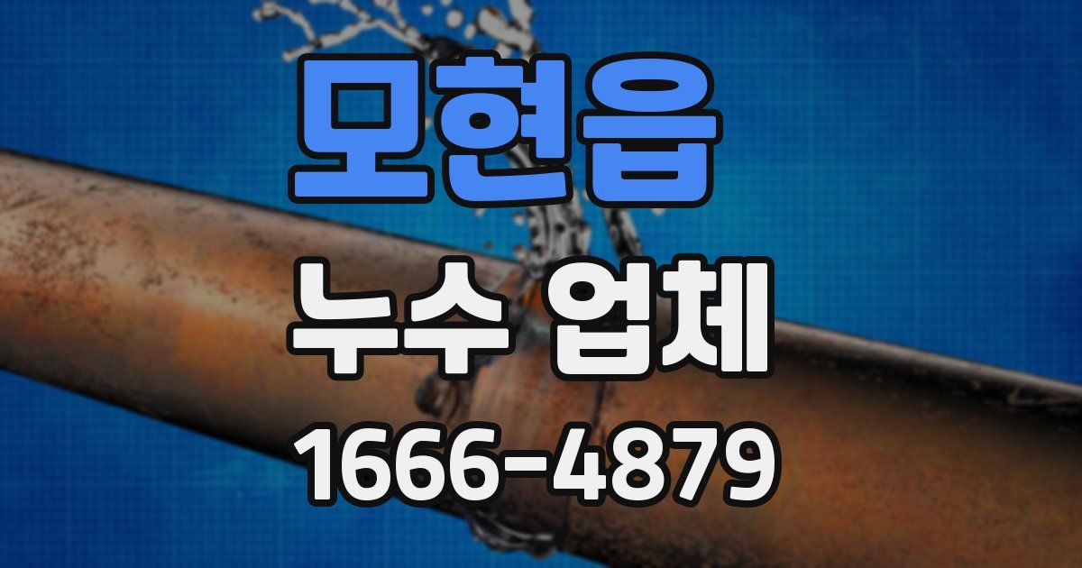모현읍 누수 업체