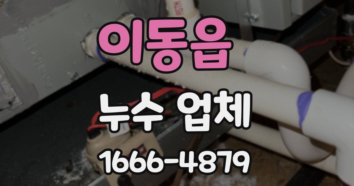 이동읍 누수 업체