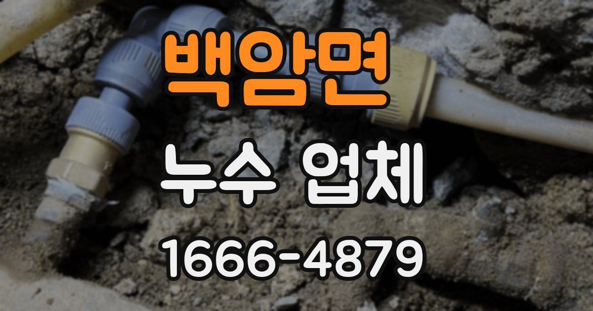 백암면 누수 업체