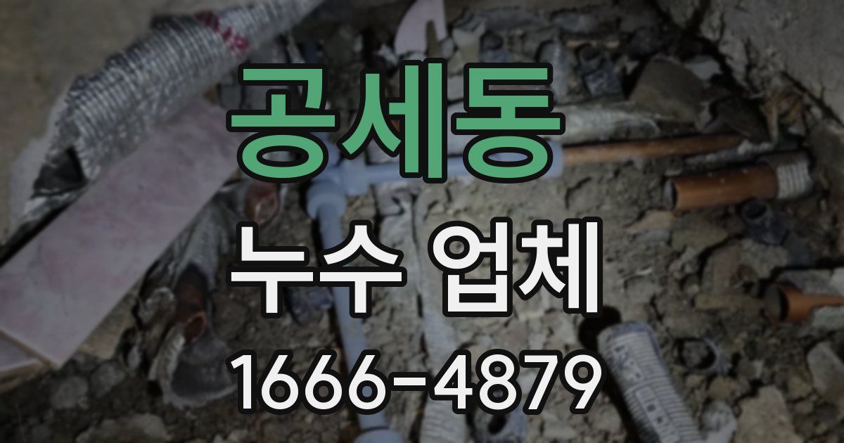 공세동 누수 업체