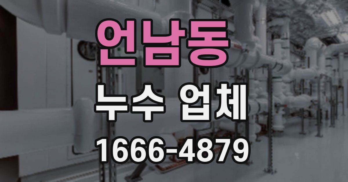 언남동 누수 업체